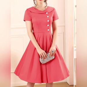 Zapaka A Line Retro Dress